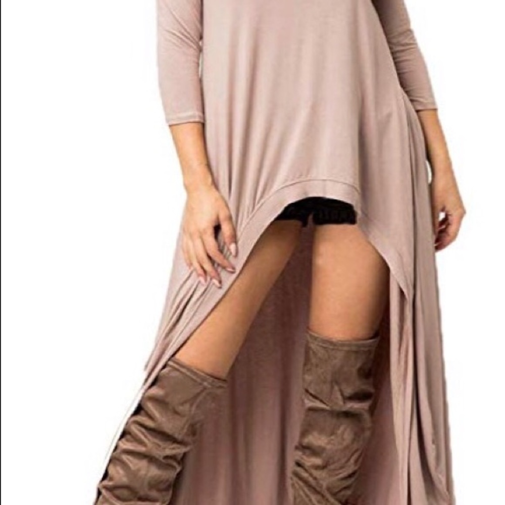 High low casual long tunic top
